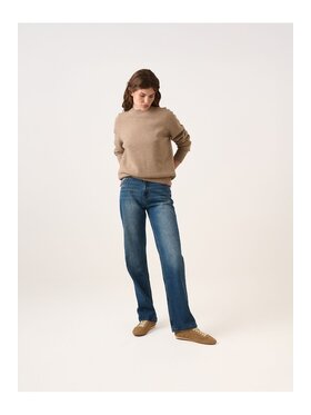 La Mania La Mania Sweter MELLOW Beżowy Classic Fit