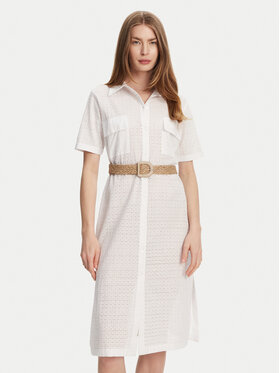 Selmark Selmark Hemdkleid BC133 Weiß Regular Fit