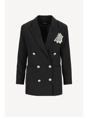 CASTELLANI CASTELLANI Marynarka Reyna Czarny Regular Fit