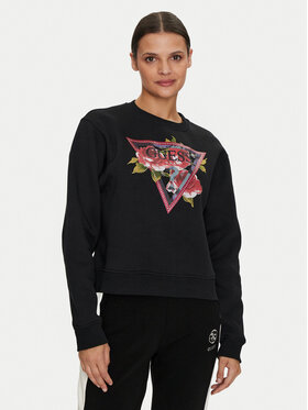 Guess Guess Μπλούζα W4YQ26 K9Z21 Μαύρο Regular Fit