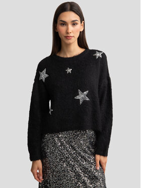 BIG STAR BIG STAR Sweter STARLIA Czarny Comfort Fit