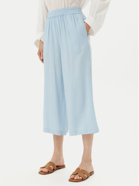 Pieces Pieces Kalhoty culottes Pia 17154737 Světle modrá Wide Leg