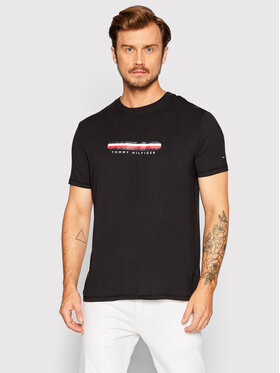 Tommy Hilfiger Tommy Hilfiger T-Shirt Cn Ss UM0UM02348 Czarny Regular Fit