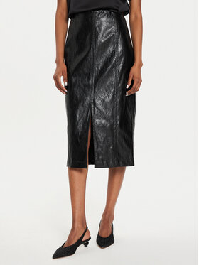 Marella Marella Fustă din imitație de piele Biagio 2423106071 Negru Regular Fit