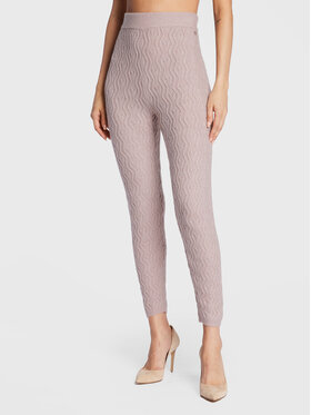 Guess Guess Legíny Cable Mix W2BB38 Z2QA0 Fialová Slim Fit