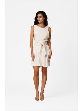 LE POSSÉ LE POSSÉ Pantaloncini di tessuto B Beige chiaro Loose Fit