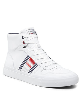 Tommy Hilfiger Tommy Hilfiger Sneakers Core Corporate High Leather Flag FM0FM03939 Blanc