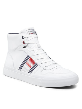 Tommy Hilfiger Tommy Hilfiger Sneakersy Core Corporate High Leather Flag FM0FM03939 Biały