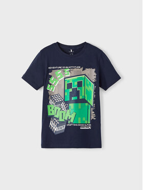 NAME IT NAME IT Tricou MINECRAFT 13210843 Bleumarin Regular Fit