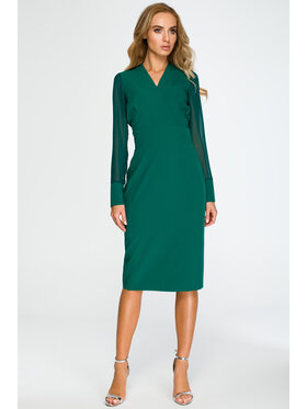 Stylove Stylove Sukienka codzienna S136 Zielony Regular Fit