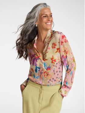 Elena Mirò Elena Mirò Koszula 5018P000314N041 Czerwony Regular Fit