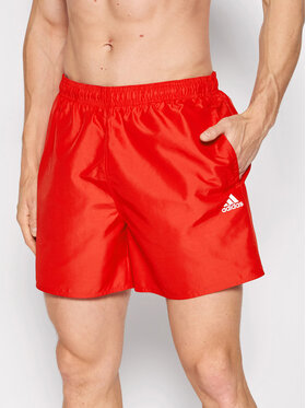 adidas adidas Szorty kąpielowe Solid Swim HA0384 Czerwony Regular Fit