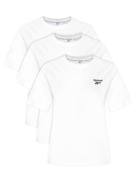 Reebok Reebok Set di 3 T-shirt RK25194CCW Bianco Regular Fit