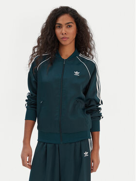 adidas adidas Pulóver SST adicolor Satin JZ6732 Zöld Regular Fit