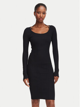 Guess Guess Úpletové šaty W6YK33 Z0968 Černá Regular Fit