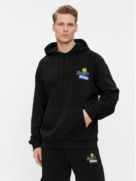 HUGO Hugo Majica dugih rukava Nerrain 50513290 Crna Relaxed Fit