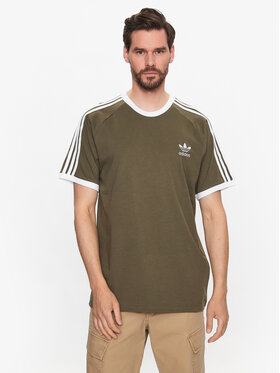 adidas adidas Tričko Adicolor Classics 3-Stripes T-Shirt IA4843 Zelená Slim Fit