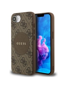 Guess Guess Etui na telefon iPhone 16e Brązowy