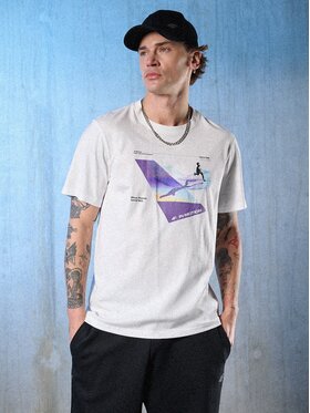 4F 4F T-Shirt IN MOTION Λευκό Regular Fit