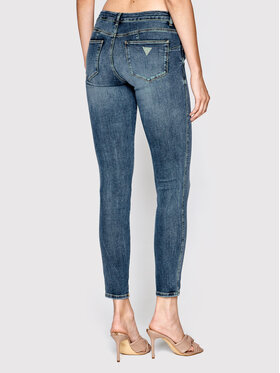 Guess Jeans Hlače W2YAJ2 D4Q02 Modra Skinny Fit