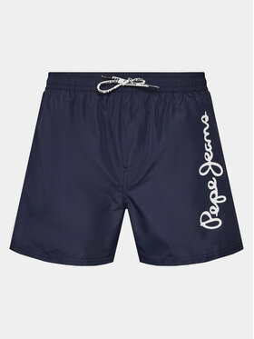 Pepe Jeans Kopalne Hlače Logo Swimshort PMB10393 Mornarsko Modra Regular Fit