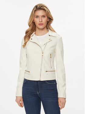 Guess Guess Яке от имитация на кожа W4GL02 WG430 Екрю Regular Fit
