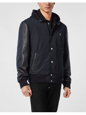 PHILIPP PLEIN PHILIPP PLEIN Giacca di pelle 26983 Blu scuro Regular Fit