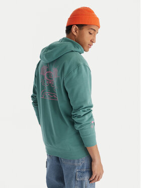 Quiksilver Quiksilver Bluza Graphic Hood Zip EQYFT05133 Zielony Regular Fit