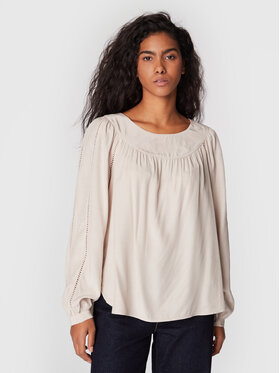 Comma Comma Bluza 2120351 Bež Regular Fit