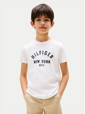 Tommy Hilfiger Tommy Hilfiger T-shirt Curved Graphic KB0KB09800 Bianco Regular Fit