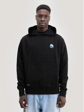 Smerfy Smerfy Bluza Bluza Z Kapturem Oversize Męska Czarna Smerfy Maruda Patch S Czarny Oversize