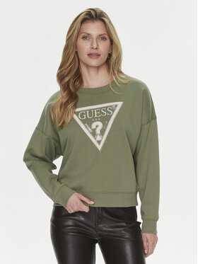 Guess Guess Pulóver Pony W4RQ13 KC5H2 Zöld Regular Fit