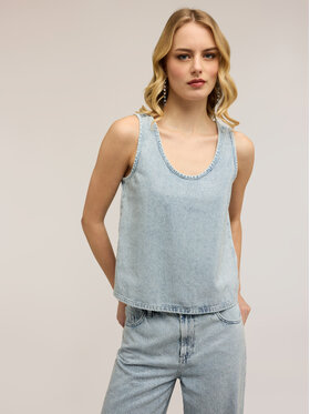 Motivi Motivi Top D024Q000530N004 Turkusowy Regular Fit