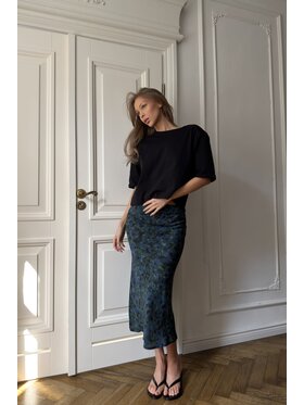 ROSE AVENUE ROSE AVENUE Spódnica midi CAROLINE Niebieski Regular Fit