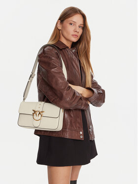 PINKO PINKO Geantă Love One Classic Slouchy Fl PLTT 104524 A2OX Alb