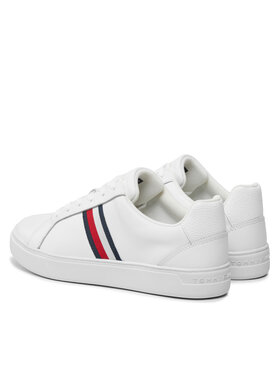 Tommy Hilfiger Superge Essential Court Sneaker Stripes FW0FW07779 Bela