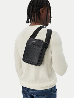 Tommy Hilfiger Tommy Hilfiger Maža rankinė Th Modern Monogram Mini Reporter AM0AM14844 Juoda
