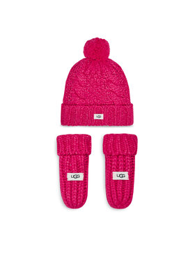 Ugg Ugg Čepice a rukavice K Infant Knit Set 22726 Růžová