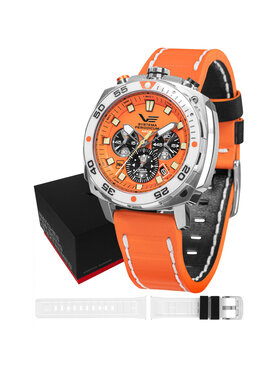 Vostok Europe Vostok Europe Zegarek VK67-650A723 Pomarańczowy