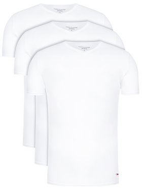 Tommy Hilfiger Tommy Hilfiger Lot de 3 t-shirts Vn Tee Ss 3 Pack Premium Essentialis 2S87903767 Blanc Regular Fit