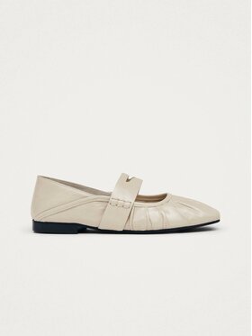 ALOHAS ALOHAS Baleriny Bargo Cream Leather Ballet Flats Beżowy