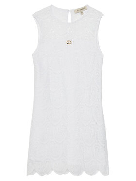 TWINSET TWINSET Elegantne kleit 251GJ2QR3 Valge Regular Fit