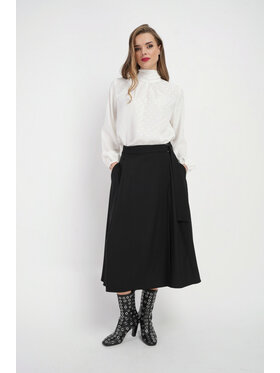 CLICK CLICK Midi sukňa 50-713 Čierna Casual Fit