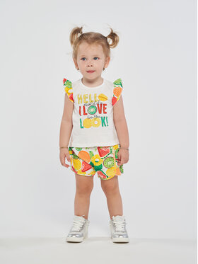 Birba Trybeyond Birba Trybeyond Set sport bluză și pantaloni scurți 999 69011 00 D Alb Regular Fit