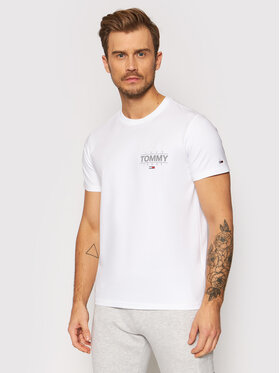 Tommy Jeans Tommy Jeans T-shirt Stretch Metallic DM0DM11609 Bianco Slim Fit