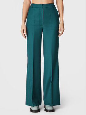 Simple Simple Pantalon en tissu LINDA TOL SPD550-02 Vert Regular Fit