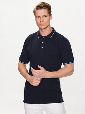 Lindbergh Lindbergh Polo 30-404010 Granatowy Relaxed Fit