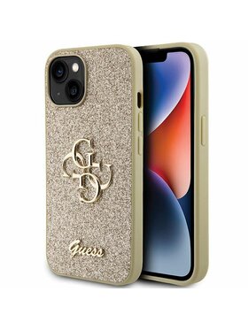 Guess Guess Etui na telefon iPhone 15 Złoty