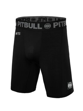 PITBULL PITBULL Szorty sportowe Spodenki kompresyjne Performance Pro Plus New Logo XXL Czarny Slim Fit