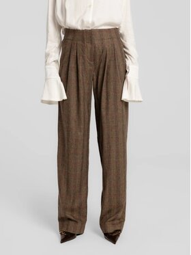 MANDRAGORA MANDRAGORA Pantaloni da donna Gante Marrone Standard Fit